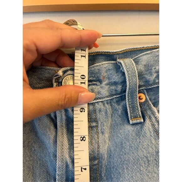 Levi's 501 Cut off denim shorts size 28 100% cotton high-waist minimalist capsul - Picture 5 of 9